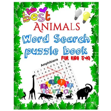 Best Animals Word Search puzzle book for kids 5-10: Word Search Books For Kids - Puzzle - Large Print, word search fo r5-10 year olds Activity Workboo