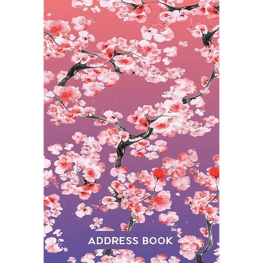 Address Book for Women: Address Organizer for Girls Women & Flower Lovers - Pink Cherry Blossom