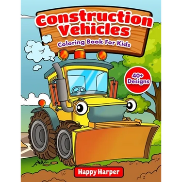 Construction Vehicles Coloring Book