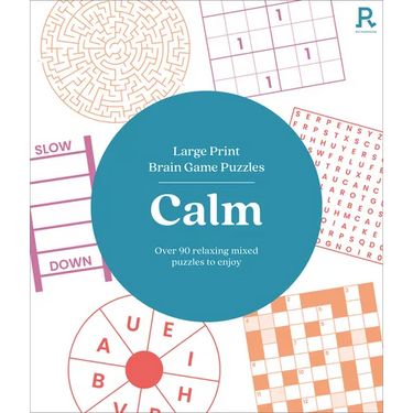 Large Print Brain Game Puzzles - Calm (Puzzle Book for Adults): Over 90 Relaxing Mixed Puzzles to Enjoy