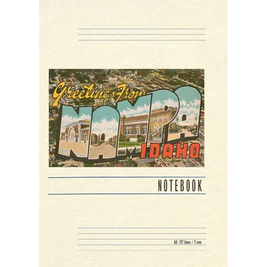 Vintage Lined Notebook Greetings from Nampa