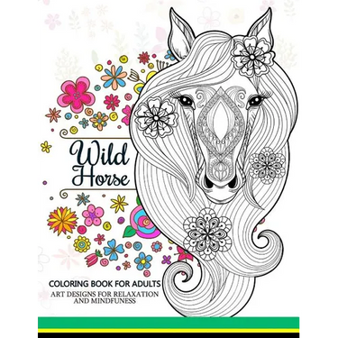 Wild Horses coloring book: Coloring Book for Adult