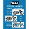 BSA BANTAM D1-D3-D5-D7 'SERVICE SHEETS' 1948-1966 RIGID, SPRING FRAME AND SWING ARM 125cc-150cc-175cc MODELS