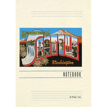 Vintage Lined Notebook Greetings from Seattle