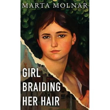 Girl Braiding Her Hair