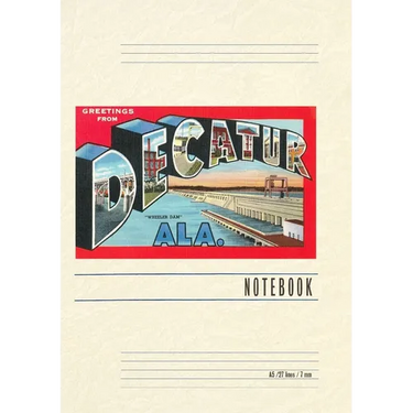 Vintage Lined Notebook Greetings from Decatur