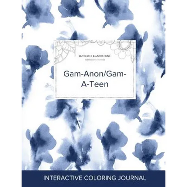 Adult Coloring Journal: Gam-Anon/Gam-A-Teen (Butterfly Illustrations, Blue Orchid)