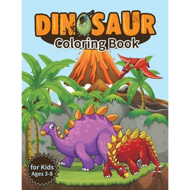 Dinosaur Coloring Book for Kids, Ages 3-8: Jumbo Kids Coloring Book With Dinosaur, Great Gift for Boys & Girls