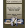 Nabong V. People of Philippine Islands U.S. Supreme Court Transcript of Record with Supporting Pleadings