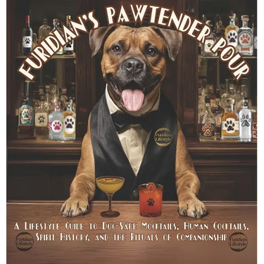 Furidian's Pawtender Pour: A lifestyle guide to dog-safe mocktails, human cocktails, spirit history, and the rituals of companionship.