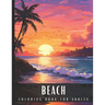 Coloring Book for Adults Beach: Large Print Stress Relief Adult Coloring Book with Seaside Serene Scenes, Houses, Ocean, Sealife, Stunning Sunsets - 5