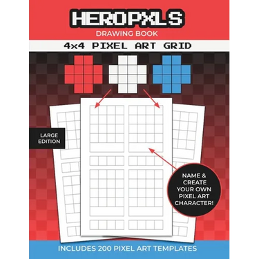 Pixel Art Drawing Book: 4x4 Pixel Art Grid Templates To Create Your Own Pixel Characters