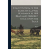 Constitution of the State of Illinois. November 16, 1818, Read and Ordered to Lie Upon the Table