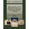 Baskin (Leonard) V. City of Miami Beach, Florida. U.S. Supreme Court Transcript of Record with Supporting Pleadings