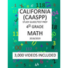 4th Grade CALIFORNIA CAASPP, MATH, Test Prep: 2019: 4th Grade California Assessment of Student Performance and Progress MATH Test prep/study guide