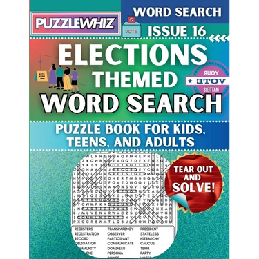 Elections - Themed Word Search - Fun & Educational Puzzles for Kids, Teens, and Adults (Large Print Edition): Featuring Engaging Themed Word Search Pu
