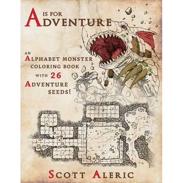 A is for Adventure: An Alphabet Monster Adult Coloring Book with 26 Adventure Seeds