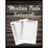 Mexican Train Scorecards: Scorecard Book Scorepad for Dominoes Tally Cards, Chicken Foot 8.5" x 11", 118 Pages