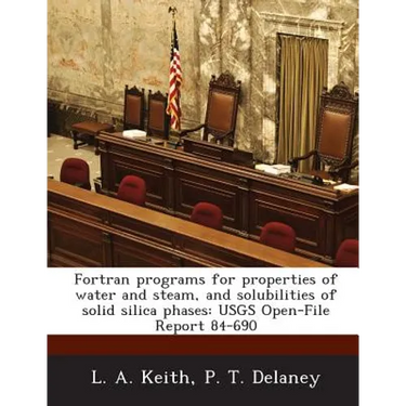 FORTRAN Programs for Properties of Water and Steam, and Solubilities of Solid Silica Phases: Usgs Open-File Report 84-690
