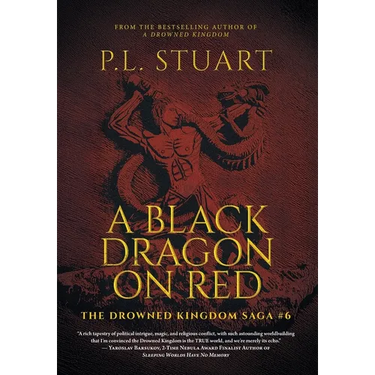 A Black Dragon on Red