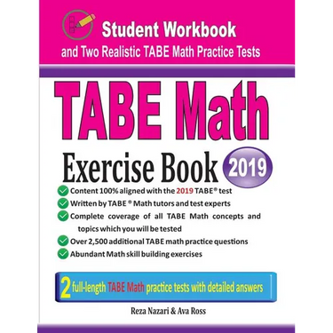 TABE Math Exercise Book: Student Workbook and Two Realistic TABE Math Tests