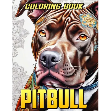Pitbull Coloring Book: Delightful Pitbull Dog Coloring Pages for Adults - Stress-Free Mind Relaxation