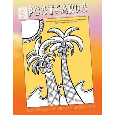 Postcards: coloring book for creative adults