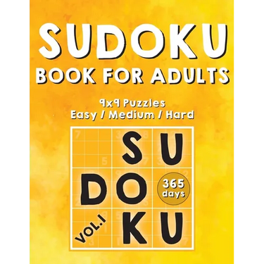 Sudoku Books For Adults: 365 Days Of Sudoku Book - Activity Book For Adults (Sudoku Puzzle Books) Volume.1: Sudoku Puzzle Book