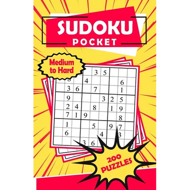 Sudoku Pocket Medium to Hard 200 Puzzles: Compact Size, Travel-Friendly Sudoku Puzzle Book with 200 Medium to Hard Problems and Solutions