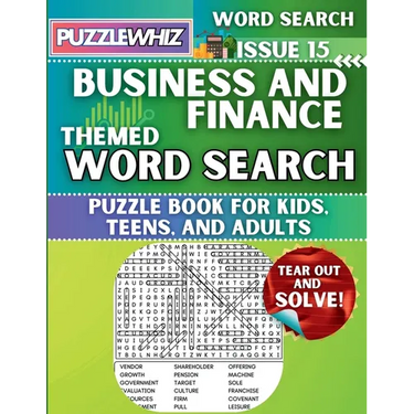 Business & Finance - Themed Word Search - Fun & Educational Puzzles for Kids, Teens, and Adults (Large Print Edition): Featuring Engaging Themed Word