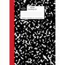 Marble Notebook A5: Black and Red Spine Marble Wide Rule Journal