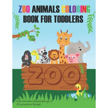 Zoo Animals Coloring Book For Toddlers