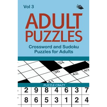Adult Puzzles: Crossword and Sudoku Puzzles for Adults Vol 3
