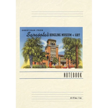 Vintage Lined Notebook Greetings from Sarasota Museum