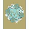 M: 100 Pages 8.5" X 11" Monogram Notebook College Ruled Line Paper