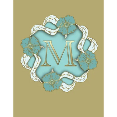M: 100 Pages 8.5" X 11" Monogram Notebook College Ruled Line Paper
