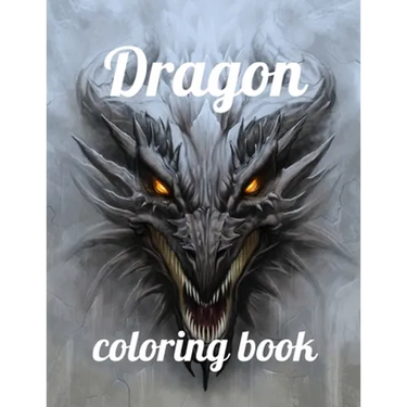Dragon coloring book: A Coloring Book of 35 Unique Stress Relief dragon Coloring Book Designs Paperback