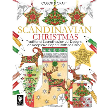 Scandinavian Christmas: Traditional Scandinavian Jul Designs on Keepsake Paper Crafts to Color