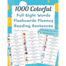 1000 Colorful Full Sight Words Flashcards Fluency Reading Sentences English - Spanish Phrasebook And Dictionary: My kids first sight word made easy sp