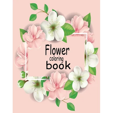 Flower coloring book: This coloring book is helpful for adults to relieve their mental stress .