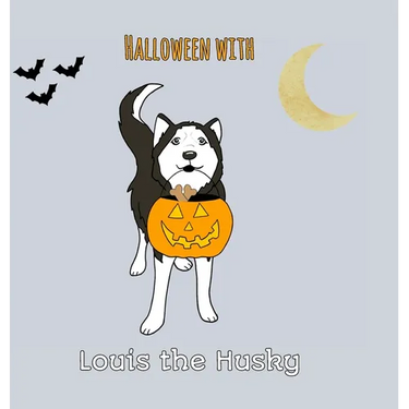Halloween with Louis the Husky