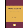 Answerable Style: Essays on Paradise Lost