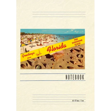 Vintage Lined Notebook Greetings from Florida
