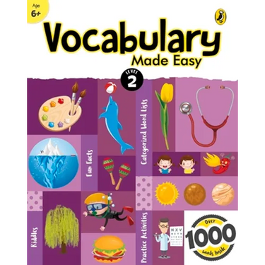 Vocabulary Made Easy Level 2: Fun, Interactive English Vocab Builder, Activity & Practice Book with Pictures for Kids 6+, Collection of 1000+ Everyday