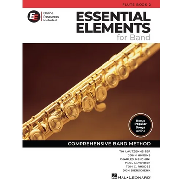 Essential Elements for Band Flute Book 2 Beginner and Intermediate Flute Method Book with Sheet Music and Online Tools Comprehensive Lesson Book for S