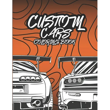JDM Cars Coloring Book: modified cars and tires coloring book for adults