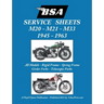 BSA M20, M21 and M33 'Service Sheets' 1945-1963 for All Rigid, Spring Frame, Girder and Telescopic Fork Models