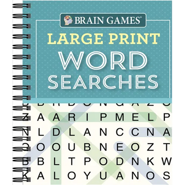 Brain Games - Large Print Word Searches (Teal)