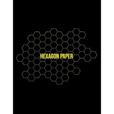 Hexagon Paper: Honeycomb Hex Paper For Organic Chemistry Drawing Gamer Map Board Video Game - Create Mosaics Tile Quilt Design - Gold