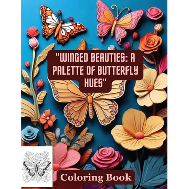 "Winged Beauties: A Palette of Butterfly Hues" Coloring Book: Butterflies & Flowers